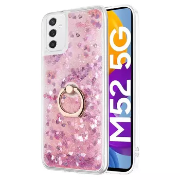 Microsonic Samsung Galaxy M52 Kılıf Glitter Liquid Holder Pembe Microsonic Samsung Galaxy M52 Kılıf Glitter Liquid Holder Pembe