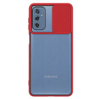 Microsonic Samsung Galaxy M52 Kılıf Slide Camera Lens Protection Kırmızı