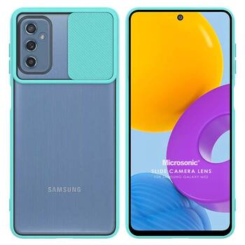Microsonic Samsung Galaxy M52 Kılıf Slide Camera Lens Protection Turkuaz Microsonic Samsung Galaxy M52 Kılıf Slide Camera Lens Protection Turkuaz