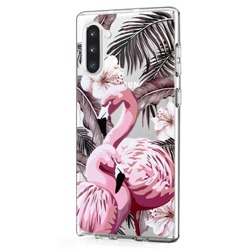 Microsonic Samsung Galaxy Note 10 Desenli Kılıf Flamingo