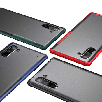Microsonic Samsung Galaxy Note 10 Kılıf Frosted Frame Kırmızı