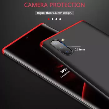 Microsonic Samsung Galaxy Note 10 Kılıf Double Dip 360 Protective Kırmızı