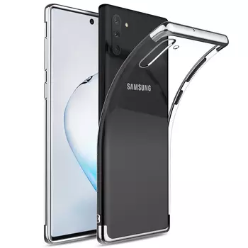 Microsonic Samsung Galaxy Note 10 Kılıf Skyfall Transparent Clear Gümüş