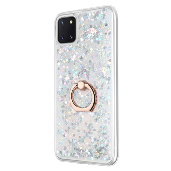 Microsonic Samsung Galaxy Note 10 Lite Kılıf Glitter Liquid Holder Gümüş