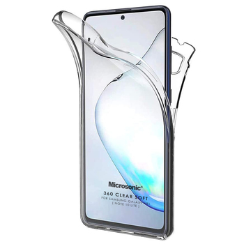 Microsonic Samsung Galaxy Note 10 Lite Kılıf Komple Gövde Koruyucu Silikon Şeffaf