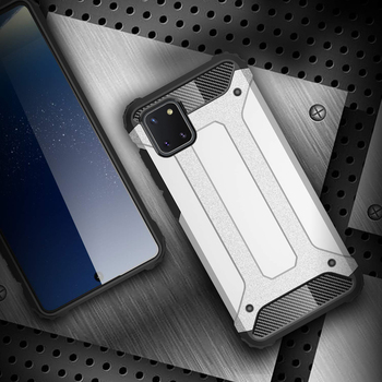 Microsonic Samsung Galaxy Note 10 Lite Kılıf Rugged Armor Gümüş