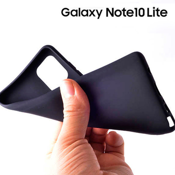 Microsonic Samsung Galaxy Note 10 Lite Kılıf Matte Silicone Siyah