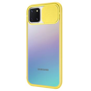 Microsonic Samsung Galaxy Note 10 Lite Kılıf Slide Camera Lens Protection Sarı