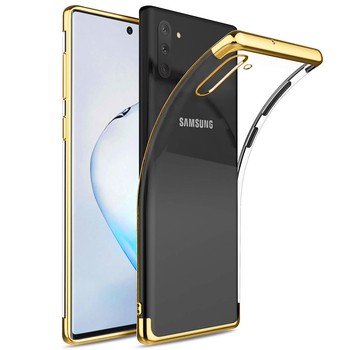 Microsonic Samsung Galaxy Note 10 Kılıf Skyfall Transparent Clear Gold