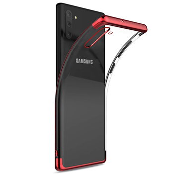 Microsonic Samsung Galaxy Note 10 Kılıf Skyfall Transparent Clear Kırmızı