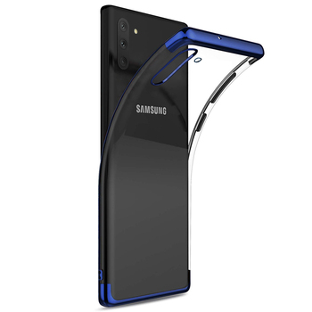 Microsonic Samsung Galaxy Note 10 Kılıf Skyfall Transparent Clear Mavi