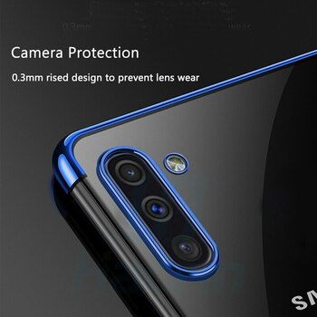 Microsonic Samsung Galaxy Note 10 Kılıf Skyfall Transparent Clear Siyah