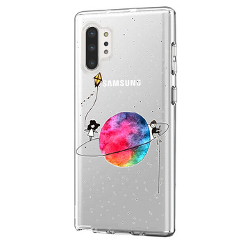 Microsonic Samsung Galaxy Note 10 Plus Desenli Kılıf Gezegen