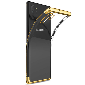 Microsonic Samsung Galaxy Note 10 Plus Kılıf Skyfall Transparent Clear Gold