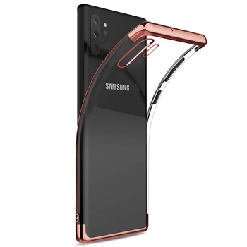 Microsonic Samsung Galaxy Note 10 Plus Kılıf Skyfall Transparent Clear Rose Gold