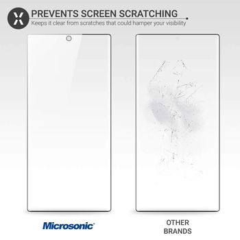 Microsonic Samsung Galaxy Note 10 Plus Tam Kaplayan Temperli Cam Ekran Koruyucu Siyah