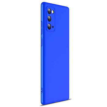 Microsonic Samsung Galaxy Note 20 Kılıf Double Dip 360 Protective AYS Mavi