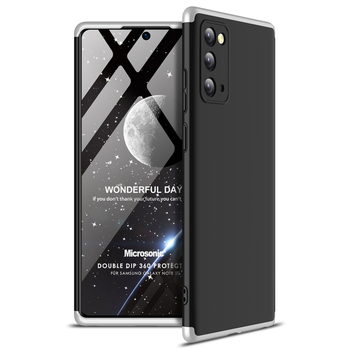 Microsonic Samsung Galaxy Note 20 Kılıf Double Dip 360 Protective AYS Siyah Gri Microsonic Samsung Galaxy Note 20 Kılıf Double Dip 360 Protective AYS Siyah Gri