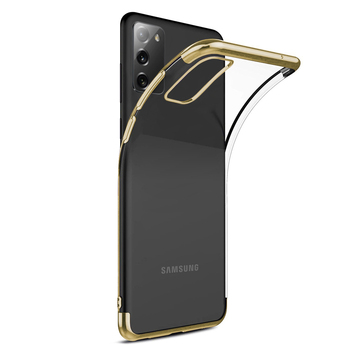 Microsonic Samsung Galaxy Note 20 Kılıf Skyfall Transparent Clear Gold