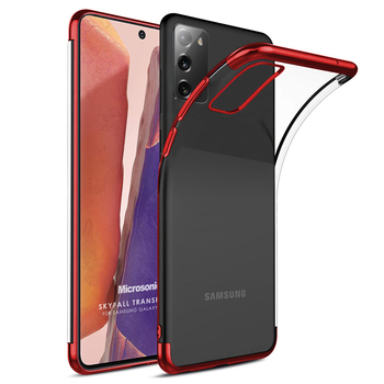 Microsonic Samsung Galaxy Note 20 Kılıf Skyfall Transparent Clear Kırmızı Microsonic Samsung Galaxy Note 20 Kılıf Skyfall Transparent Clear Kırmızı