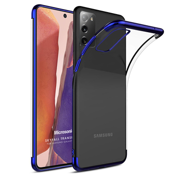 Microsonic Samsung Galaxy Note 20 Kılıf Skyfall Transparent Clear Mavi