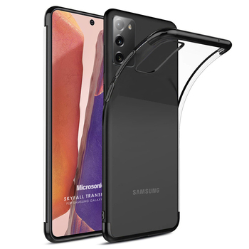 Microsonic Samsung Galaxy Note 20 Kılıf Skyfall Transparent Clear Siyah