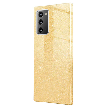 Microsonic Samsung Galaxy Note 20 Kılıf Sparkle Shiny Gold