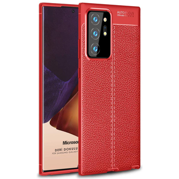 Microsonic Samsung Galaxy Note 20 Ultra Kılıf Deri Dokulu Silikon Kırmızı Microsonic Samsung Galaxy Note 20 Ultra Kılıf Deri Dokulu Silikon Kırmızı