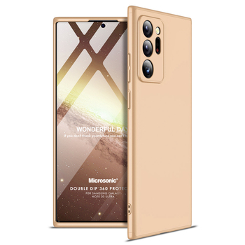 Microsonic Samsung Galaxy Note 20 Ultra Kılıf Double Dip 360 Protective AYS Gold Microsonic Samsung Galaxy Note 20 Ultra Kılıf Double Dip 360 Protective AYS Gold