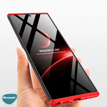Microsonic Samsung Galaxy Note 20 Ultra Kılıf Double Dip 360 Protective AYS Kırmızı
