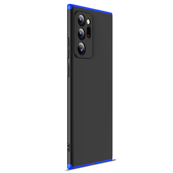 Microsonic Samsung Galaxy Note 20 Ultra Kılıf Double Dip 360 Protective AYS Siyah Mavi