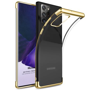 Microsonic Samsung Galaxy Note 20 Ultra Kılıf Skyfall Transparent Clear Gold