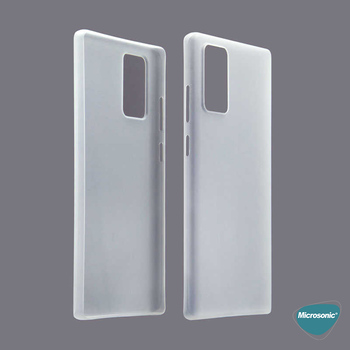 Microsonic Samsung Galaxy Note 20 Ultra Kılıf Peipe Matte Silicone Beyaz