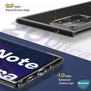 Microsonic Samsung Galaxy Note 20 Ultra Kılıf Transparent Soft Beyaz