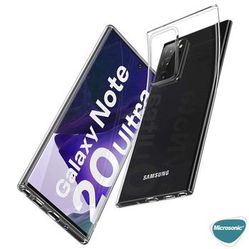 Microsonic Samsung Galaxy Note 20 Ultra Kılıf Transparent Soft Beyaz