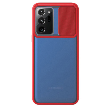 Microsonic Samsung Galaxy Note 20 Ultra Kılıf Slide Camera Lens Protection Kırmızı