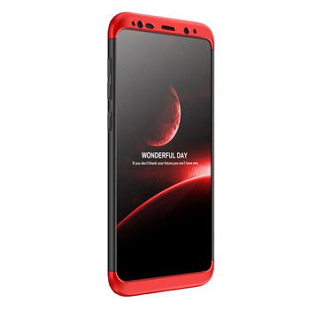 Microsonic Samsung Galaxy Note 8 Kılıf Double Dip 360 Protective AYS Siyah-Kırmızı