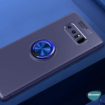 Microsonic Samsung Galaxy Note 8 Kılıf Kickstand Ring Holder Lacivert