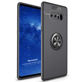 Microsonic Samsung Galaxy Note 8 Kılıf Kickstand Ring Holder Siyah Microsonic Samsung Galaxy Note 8 Kılıf Kickstand Ring Holder Siyah