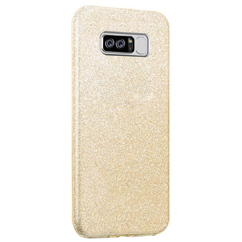 Microsonic Samsung Galaxy Note 8 Kılıf Sparkle Shiny Gold