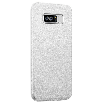 Microsonic Samsung Galaxy Note 8 Kılıf Sparkle Shiny Gümüş