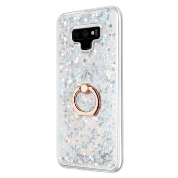 Microsonic Samsung Galaxy Note 9 Kılıf Glitter Liquid Holder Gümüş