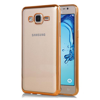 Microsonic Samsung Galaxy ON5 Kılıf Skyfall Transparent Clear Gold