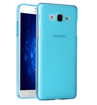 Microsonic Samsung Galaxy On7 Kılıf Transparent Soft Mavi