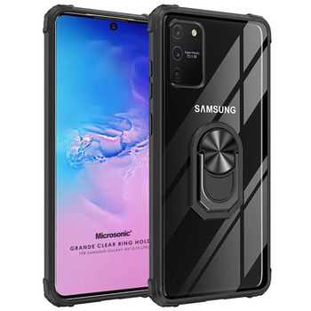 Microsonic Samsung Galaxy S10 Lite Kılıf Grande Clear Ring Holder Siyah Microsonic Samsung Galaxy S10 Lite Kılıf Grande Clear Ring Holder Siyah