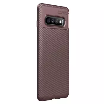 Microsonic Samsung Galaxy S10 Plus Kılıf Legion Series Kahverengi