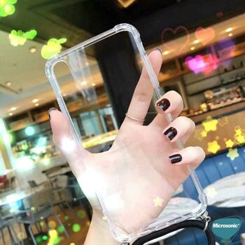 Microsonic Samsung Galaxy S10 Plus Kılıf Neck Lanyard Siyah