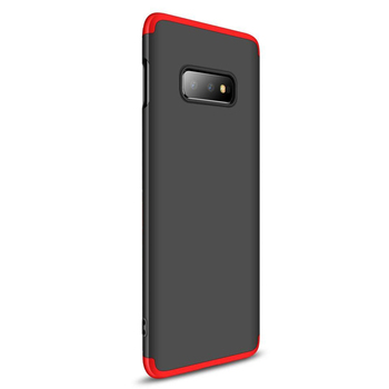 Microsonic Samsung Galaxy S10E Kılıf Double Dip 360 Protective AYS Siyah-Kırmızı