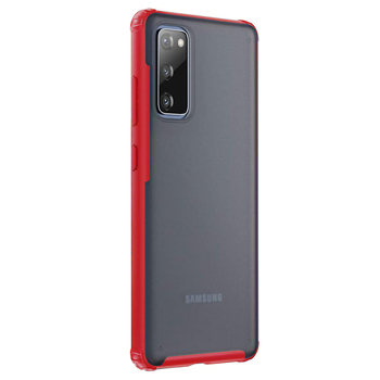Microsonic Samsung Galaxy S20 FE Kılıf Frosted Frame Kırmızı