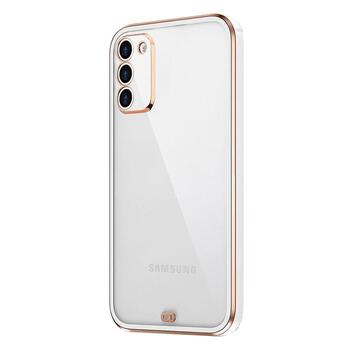 Microsonic Samsung Galaxy S20 FE Kılıf Laser Plated Soft Beyaz